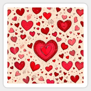 Hearts pattern gift ideas Sticker